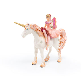 Figurine Ballerine sur sa licorne Papo en PVC, Collection Monde enchanté, jouet éducatif idéal pour enfants