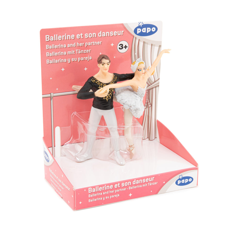 Ballerine et son danseur Papo en PVC, Collection Monde enchanté, jouet éducatif idéal pour enfants