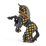 Cheval du Maître des armes cimier taureau Papo en PVC, Collection Médiéval, jouet éducatif idéal pour enfants et collectionneurs