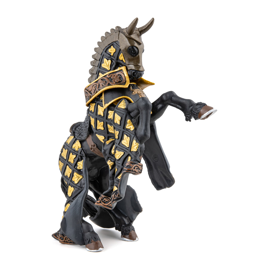Cheval du Maître des armes cimier taureau Papo en PVC, Collection Médiéval, jouet éducatif idéal pour enfants et collectionneurs