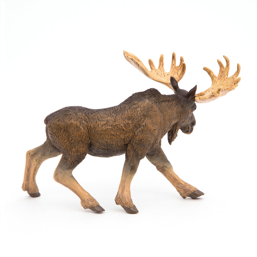 Figurine Élan Papo en PVC, thème forêt, Collection Animaux sauvages, jouet éducatif idéal pour enfants et collectionneurs