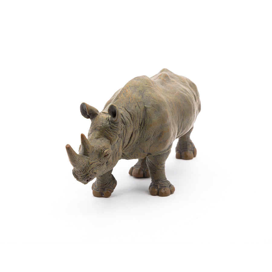 Figurine Rhinocéros noir Papo en PVC, thème savane, Collection Animaux sauvages, jouet éducatif idéal pour enfants et collectionneurs