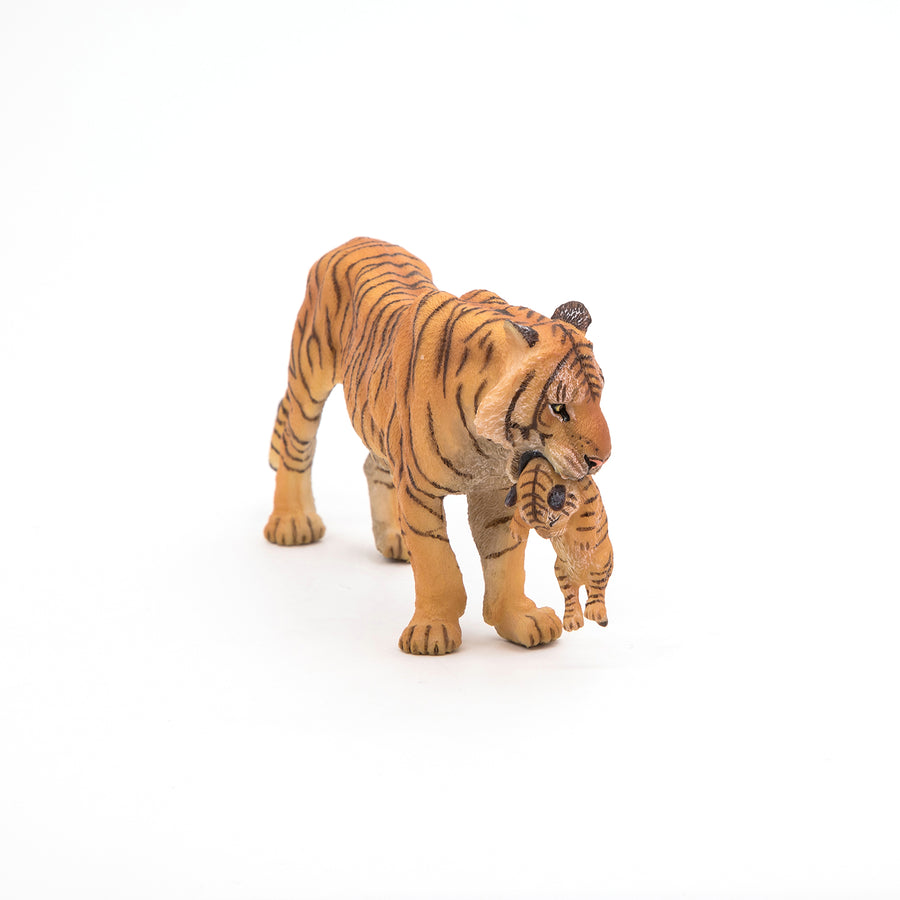 Figurine Tigresse et son bébé Papo en PVC, thème félins, Collection Animaux sauvages, jouet éducatif idéal pour enfants et collectionneurs