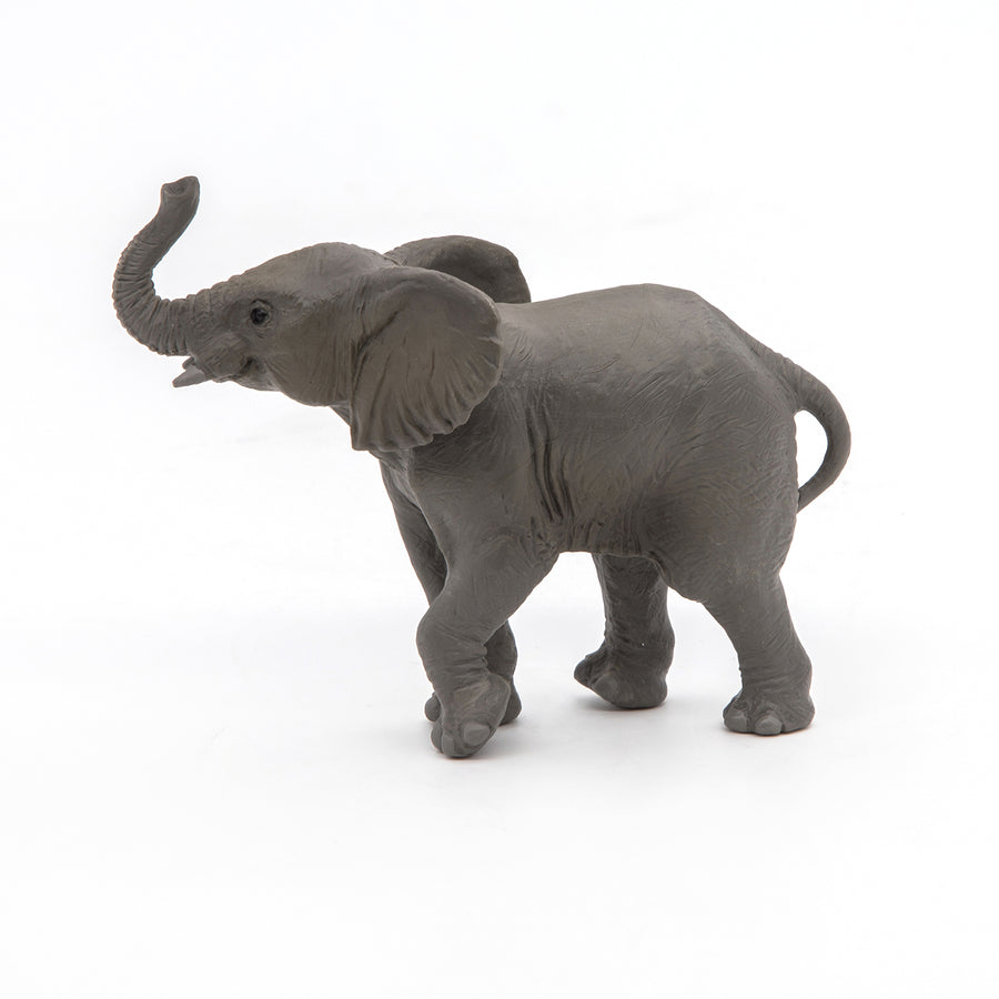 Figurine Jeune éléphant Papo en PVC, thème savane, Collection Animaux sauvages, jouet éducatif idéal pour enfants et collectionneurs