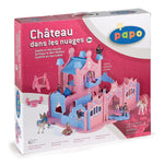 Château dans les nuages Papo en bois, Collection Monde enchanté, décor pour figurines, idéal pour enfants